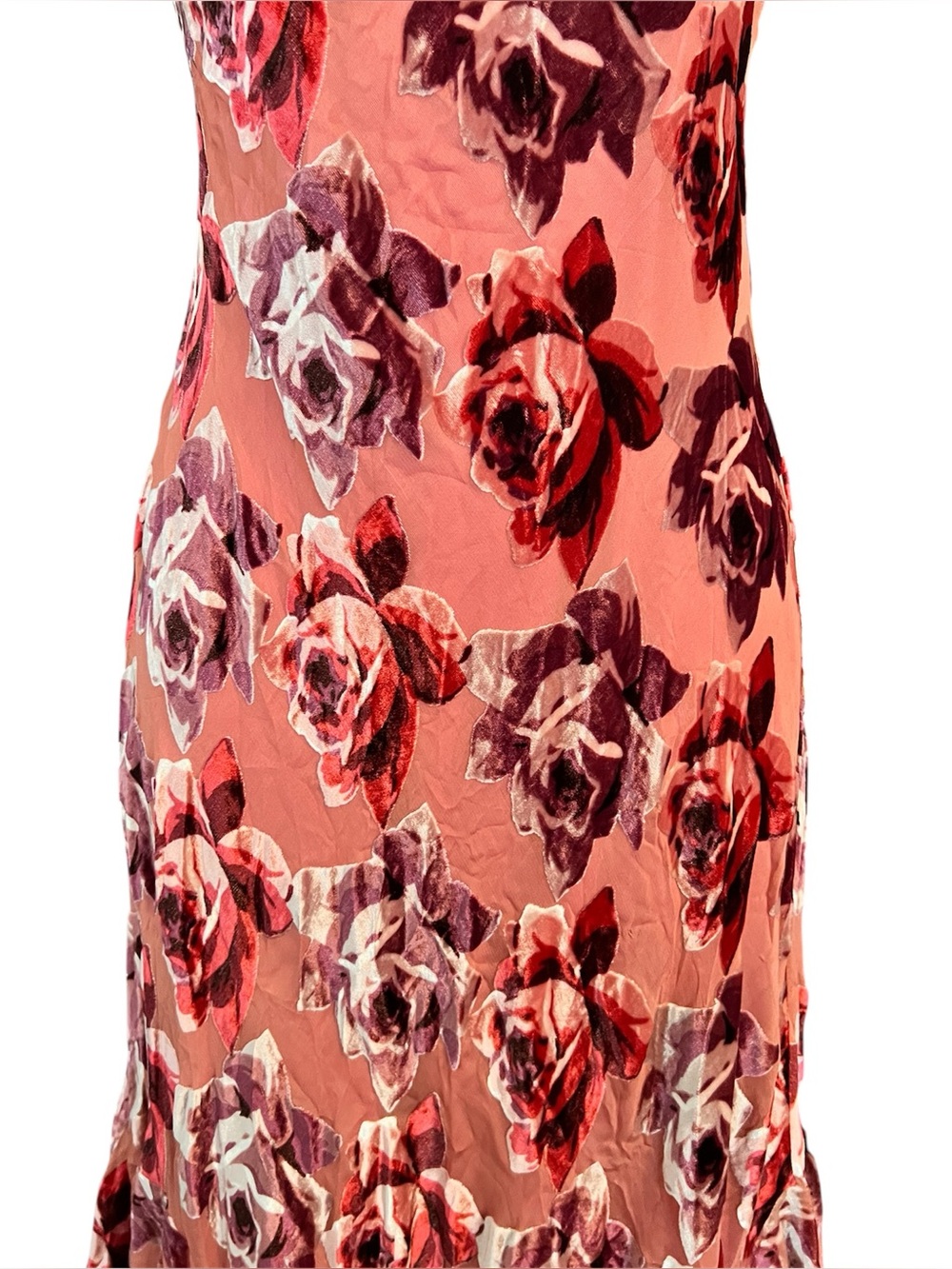 Vintage Betsey Johnson Silk Sheer Mesh Velvet Burnout Floral Dress - Picture 3 of 10